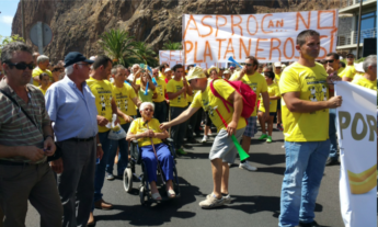 Manifestación Plataneros La Palma.